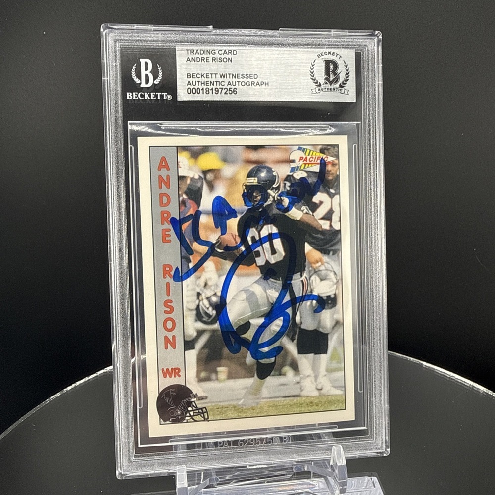 1991 Pacific - Andre Rison #17 Beckett Authentic Autograph